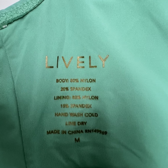 Lively Bikini Top Green Tank No Pads Medium - Picture 6 of 7